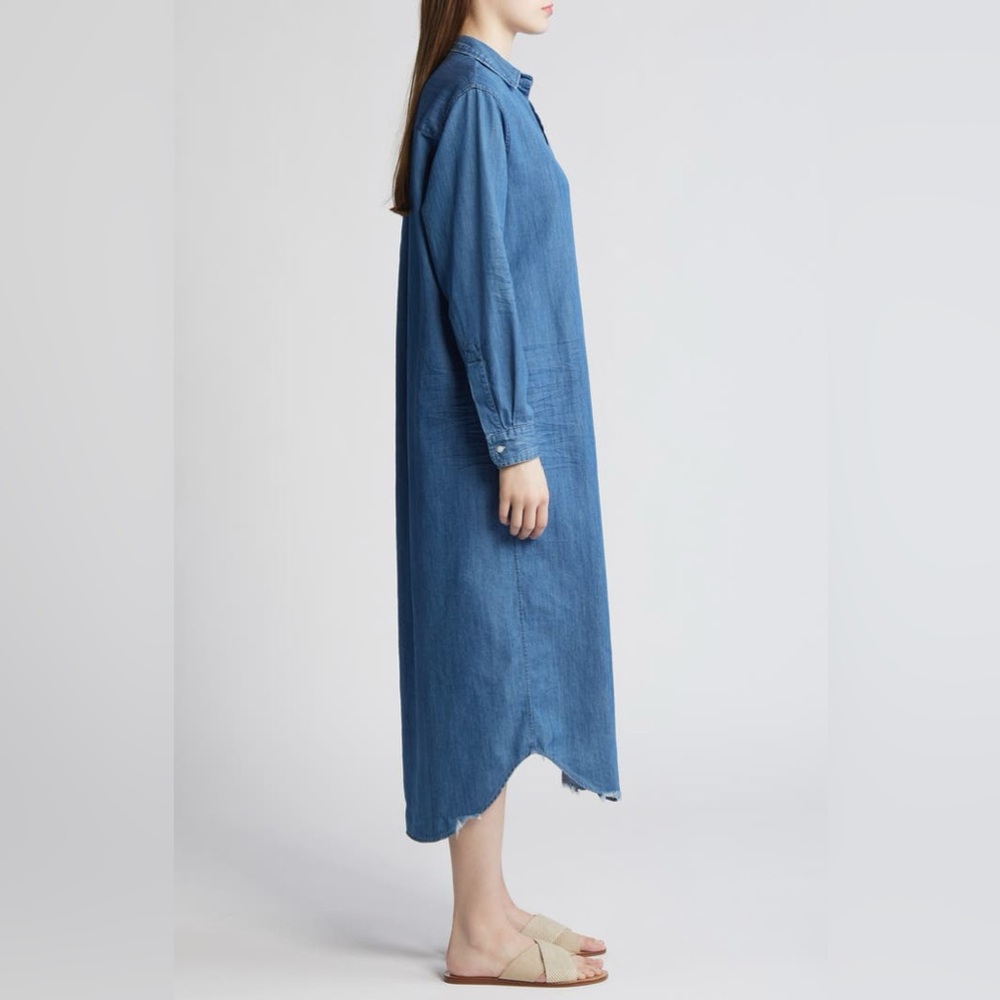 Frank & Eileen Blue Denim Maxi Shirt Dress - Picture 2 of 15